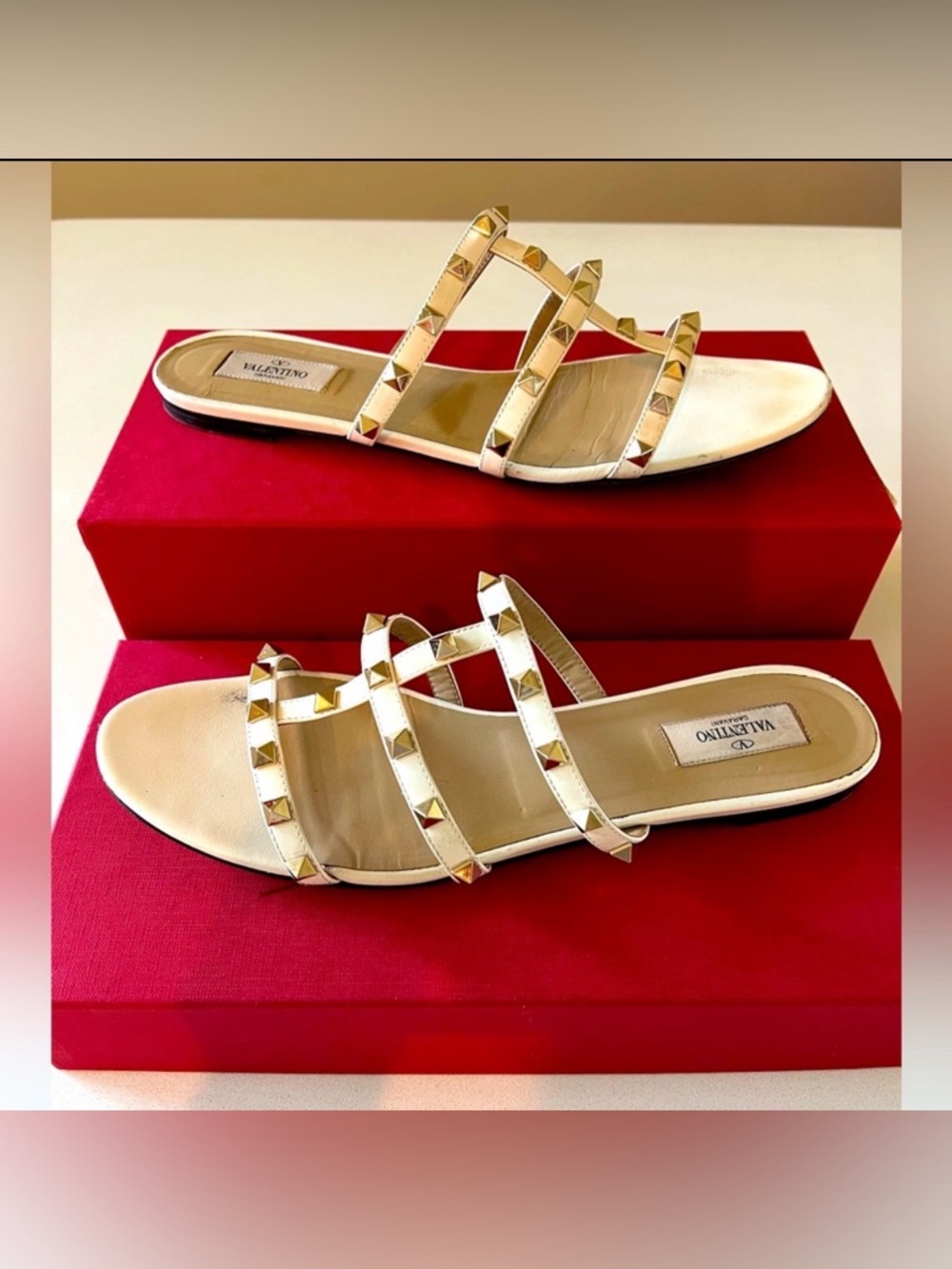 Valentino Garavani Rock Stud Leather Sandals 42